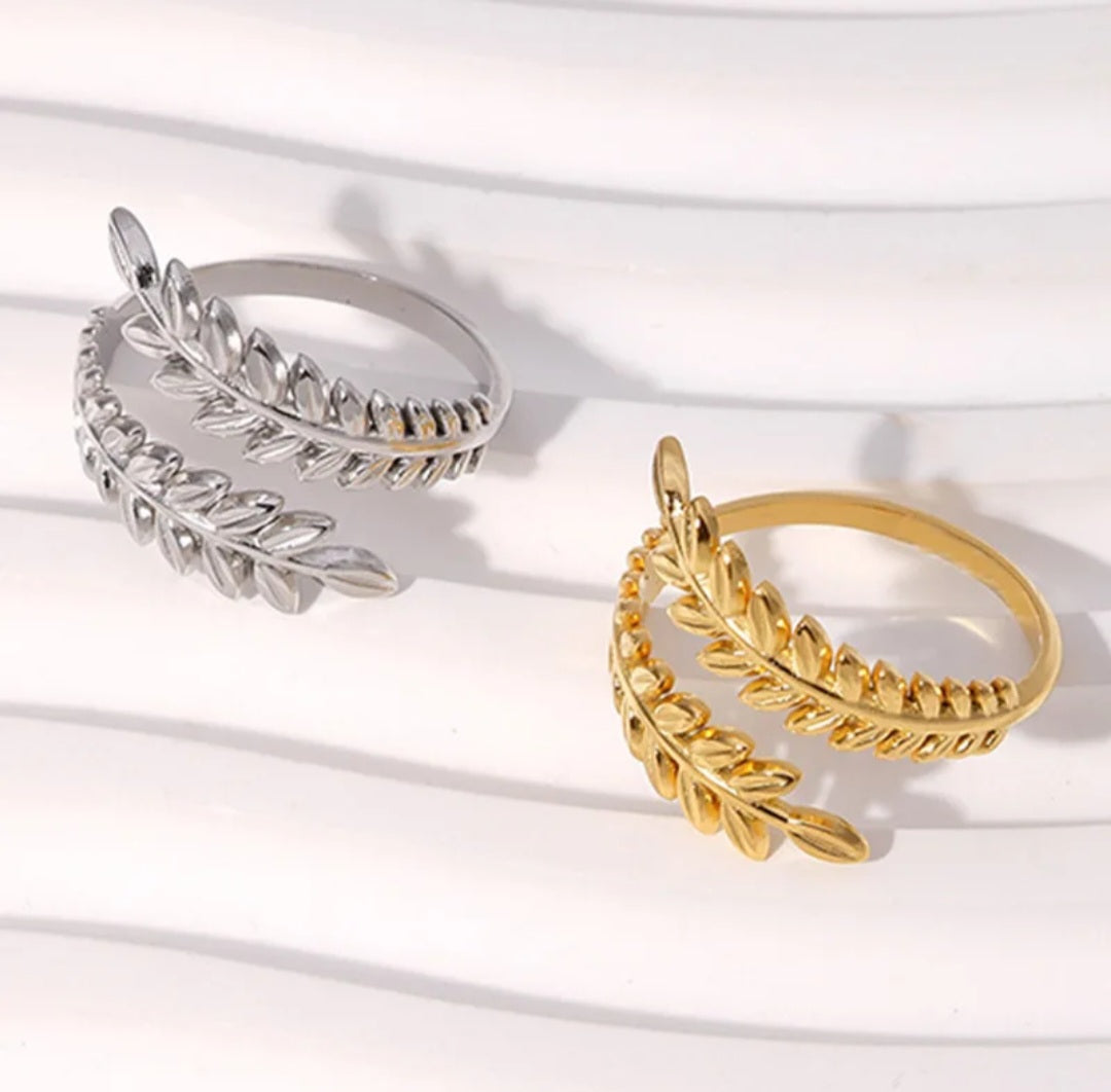 Vintage verstelbare ring bladvorm