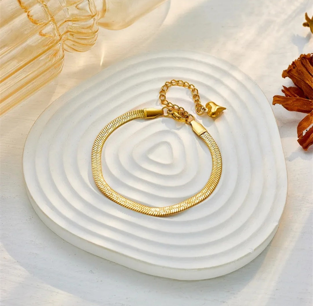 minimalistisch slang sieraden set met print