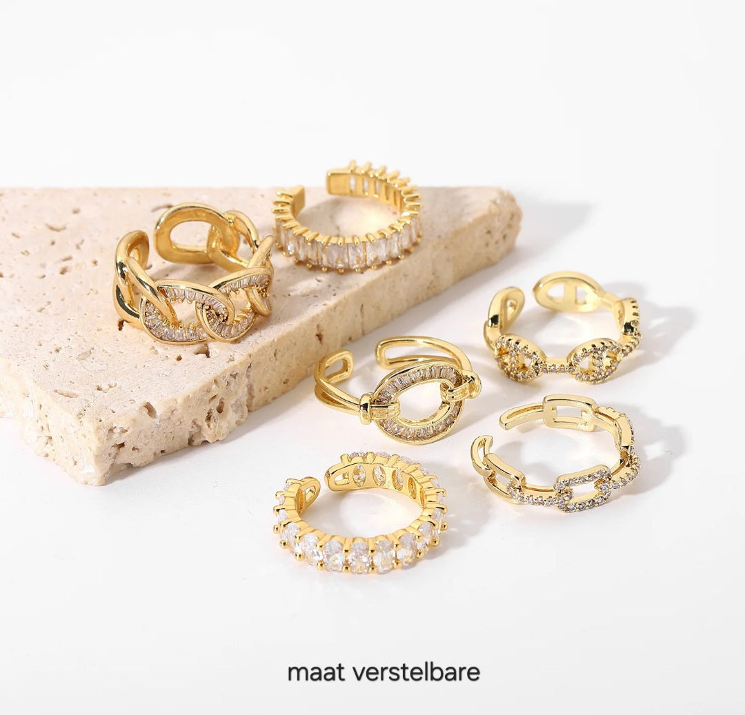 Klassiek verstelbare ring