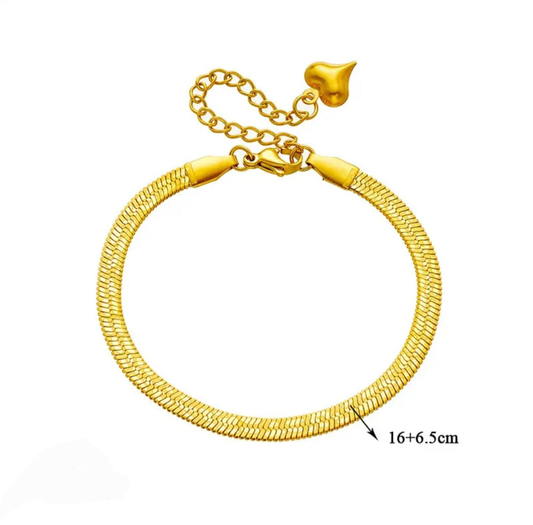 minimalistisch slang sieraden set met print