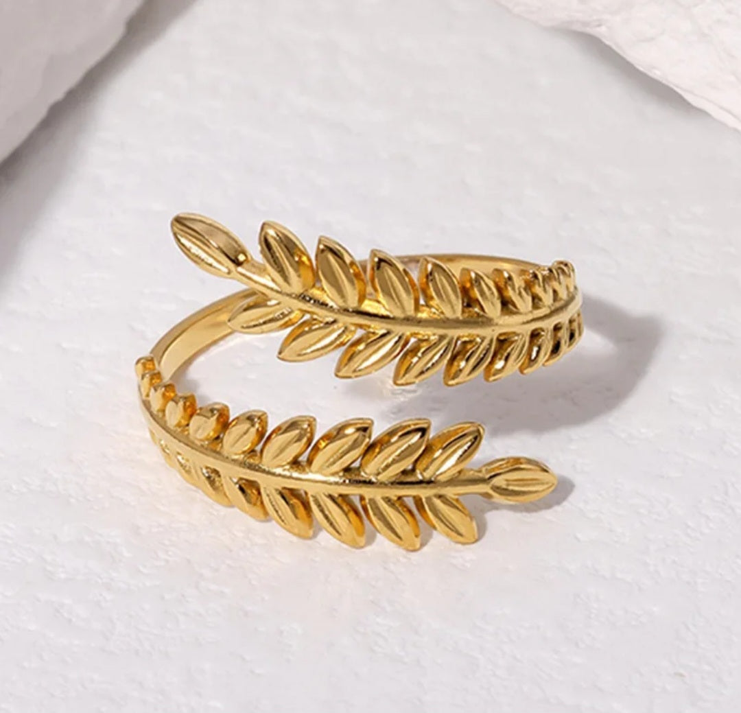 Vintage verstelbare ring bladvorm