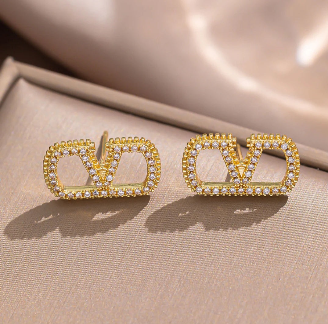 Chic V sieradenset met steentjes