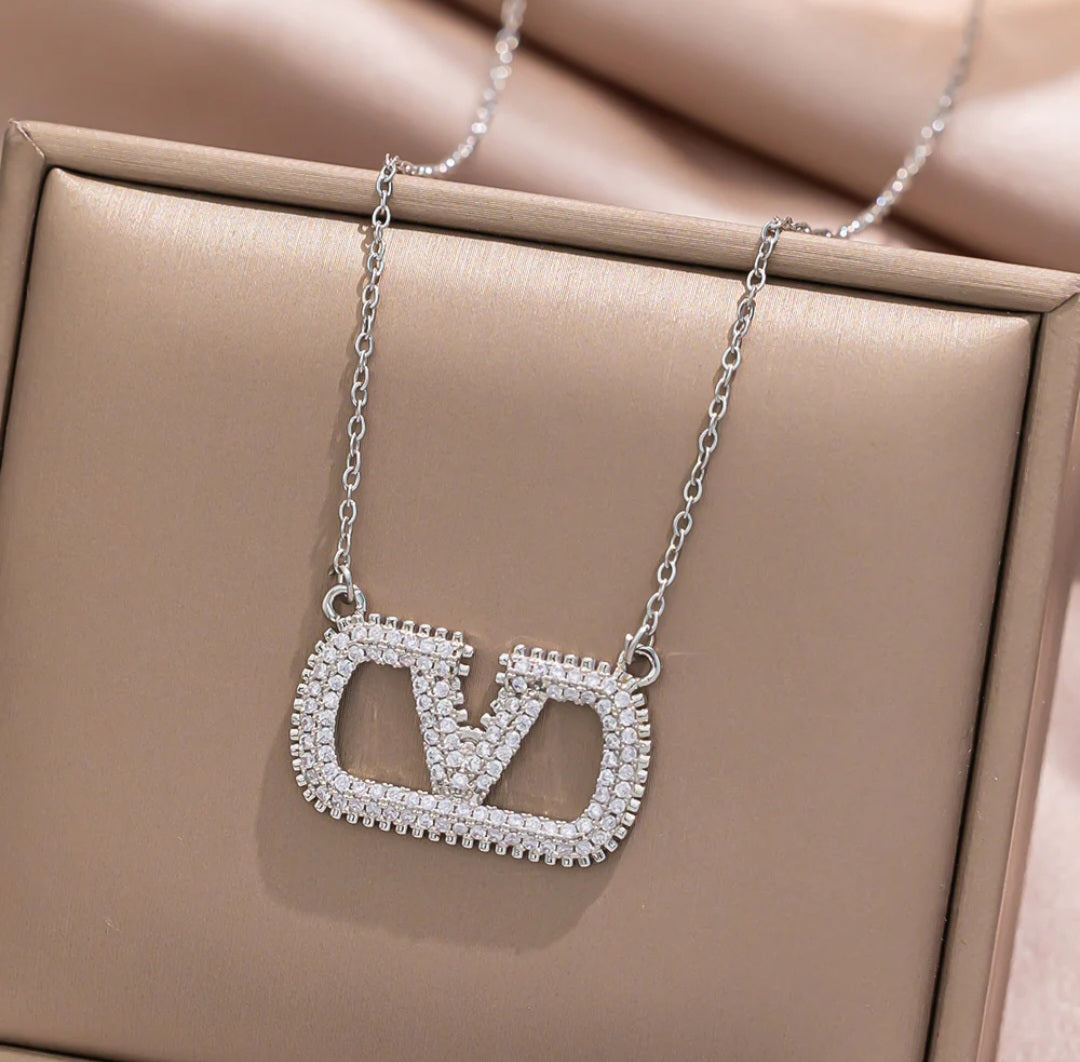 Chic V sieradenset met steentjes